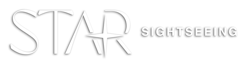 The logo features the words "STAR SIGHTSEEING" in uppercase letters, with a stylized star symbol incorporated into the letter "A" in "STAR.