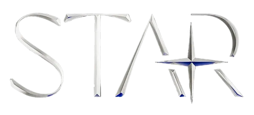 The word "STAR" is written in a metallic, stylized font with a star shape forming part of the letter "A.